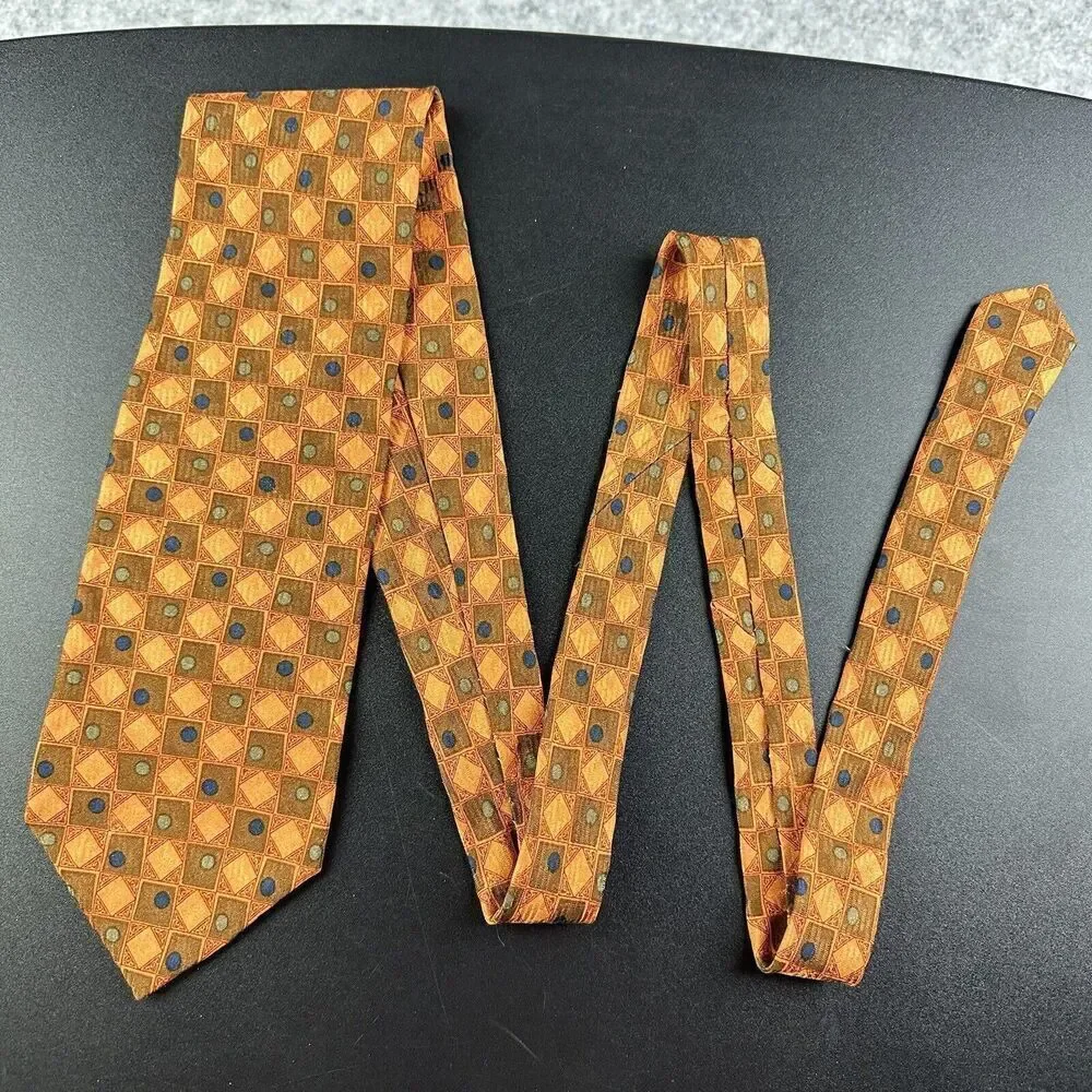 XMI for Nordstrom Tie Mens 56 in Diamond Geometric All Silk Hand Made in USA